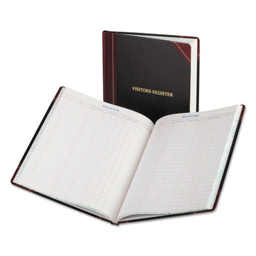 Boorum & Pease® Visitor Register Book, Black-maroon-gold Cover, 14.13 X 10.88 Sheets, 150 Sheets-book freeshipping - TVN Wholesale